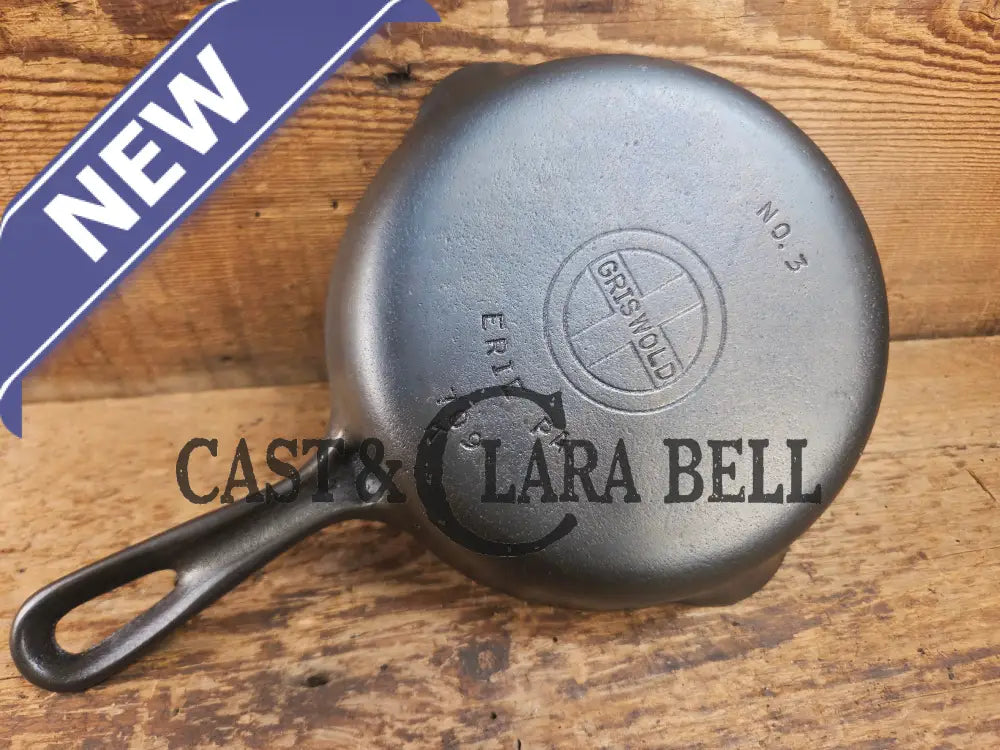 1940βs Griswold No. 3 Cast Iron Egg Skillet with Grooved Handle 709 K Skillet