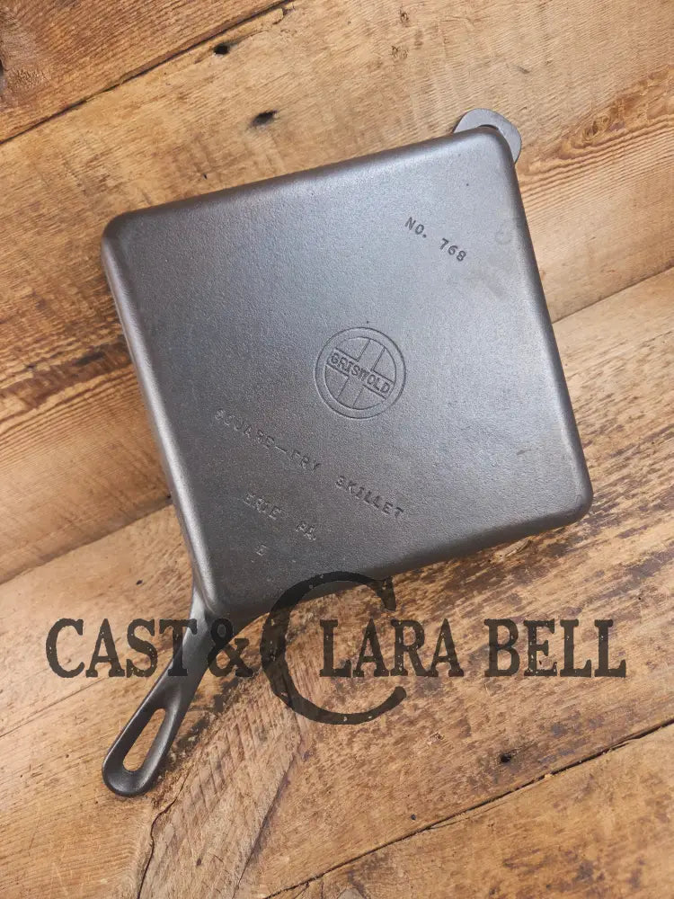 1940’s Griswold No. 768 Square-Fry Skillet with Small Block Logo Erie PA ’E’ Skillet