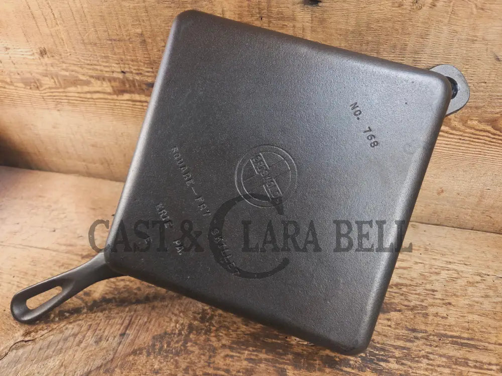 1940βs Griswold No. 768 Square-Fry Skillet with Small Block Logo Erie PA βEβ Skillet