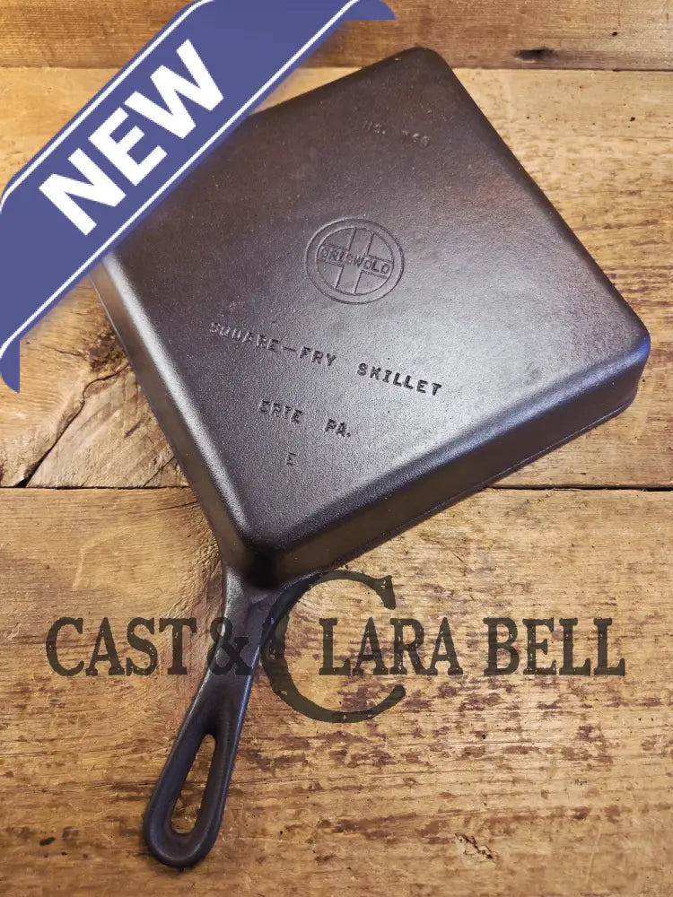 1940’s Griswold No. 768 Square-Fry Skillet with Small Block Logo Erie PA ’E’. Skillet