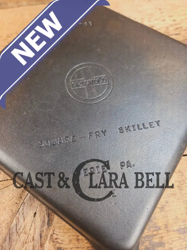 1940’s Griswold No. 768 Square-Fry Skillet with Small Block Logo Erie PA ’E’ Skillet