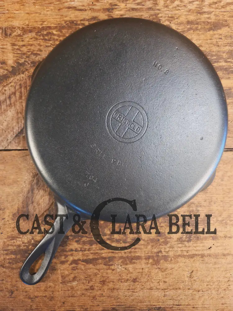 1940’s Griswold No. 8 Cast Iron Skillet with Small Block Logo 704 J. In beautiful condition. Almost mint - Skillet