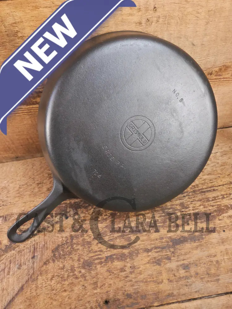 1940’s Griswold No. 8 Cast Iron Skillet with Small Block Logo and Smooth Bottom 704 D. - Skillet