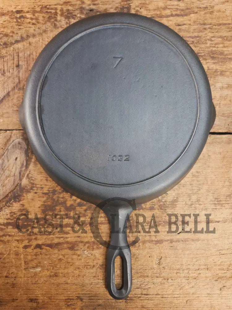 1940βs Iron Mountain by Griswold #7 Skillet with Heat Ring 1032. Harder to find! Skillet