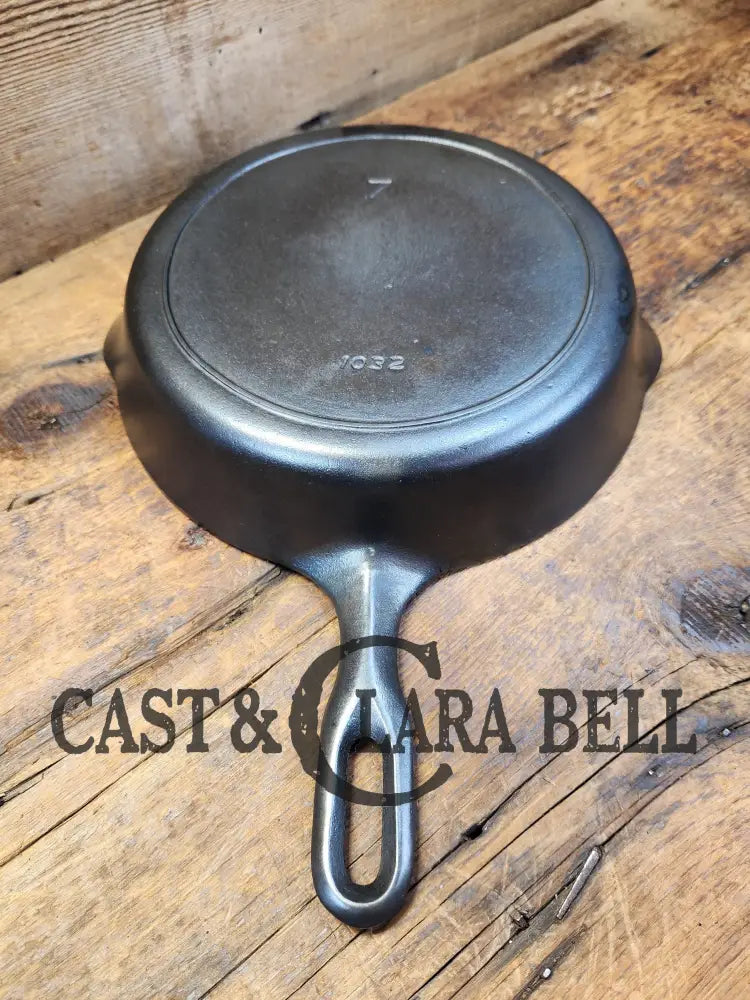 1940βS Iron Mountain By Griswold #7 Skillet With Heat Ring 1032. Harder To Find!