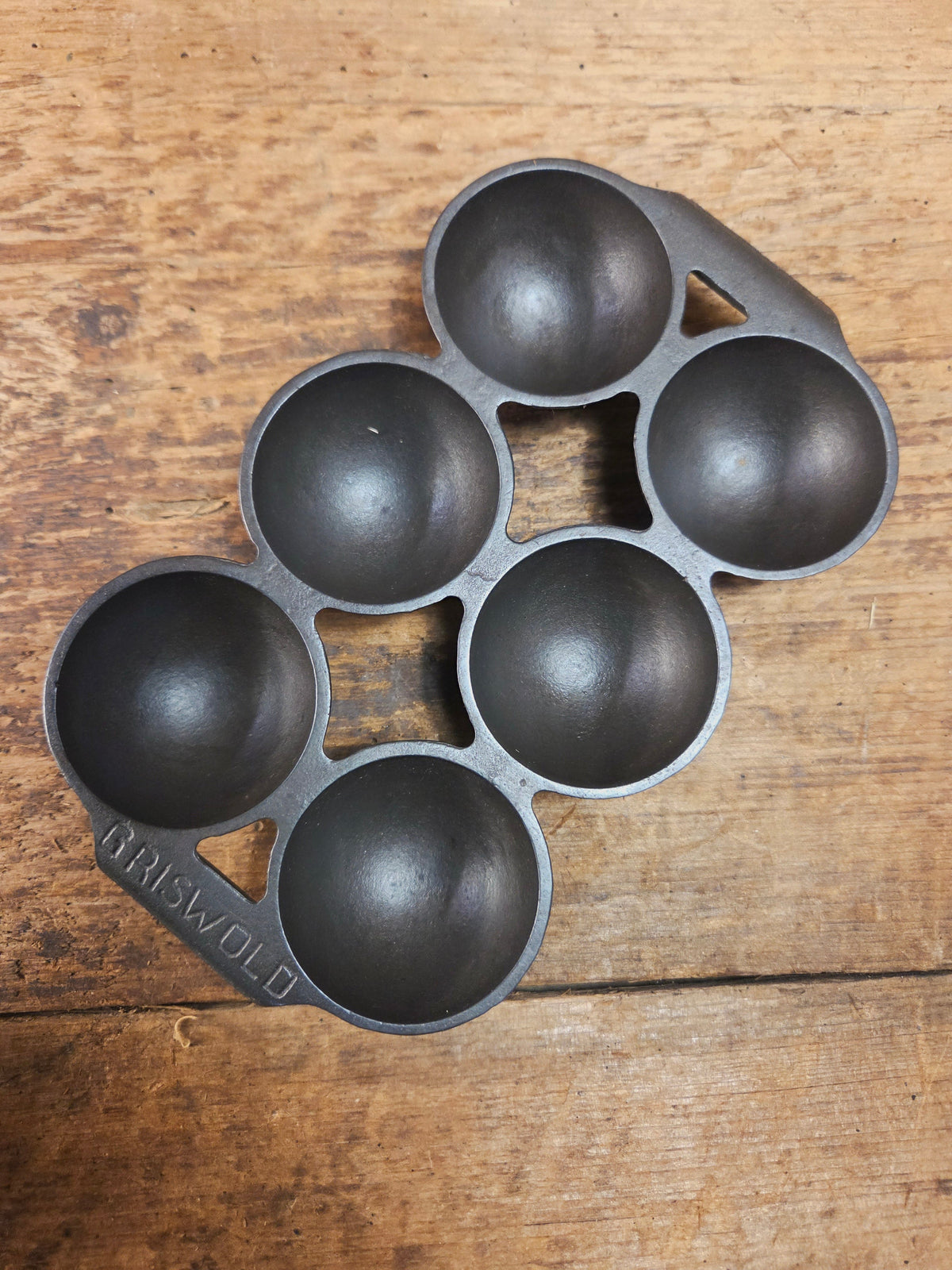 Rare! Fully Marked Griswold #19 Brownie Cake Pan 6 cup Erie PA USA. No. 966 - Bakeware