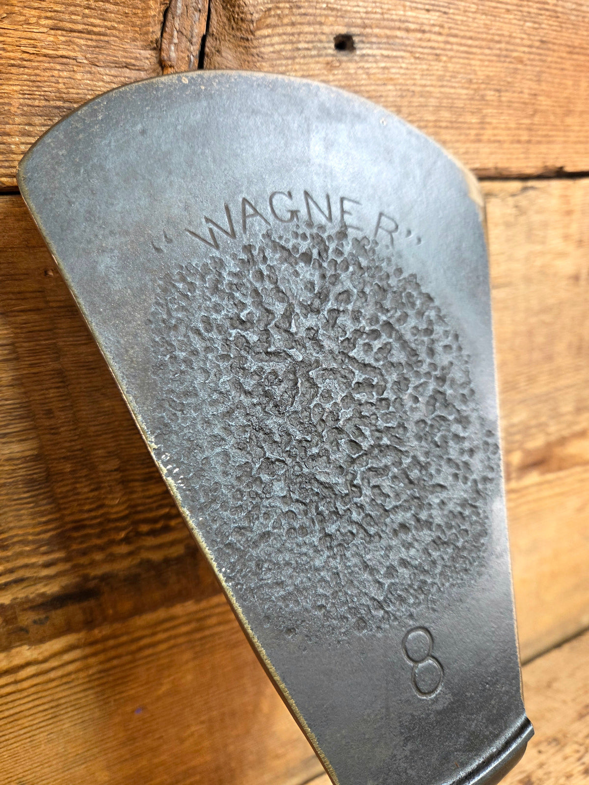 Custom made #8 Early 1900’s Wagner Cast Iron Griddle Spatula. Reclaimed from a tough to find early Wagner skillet