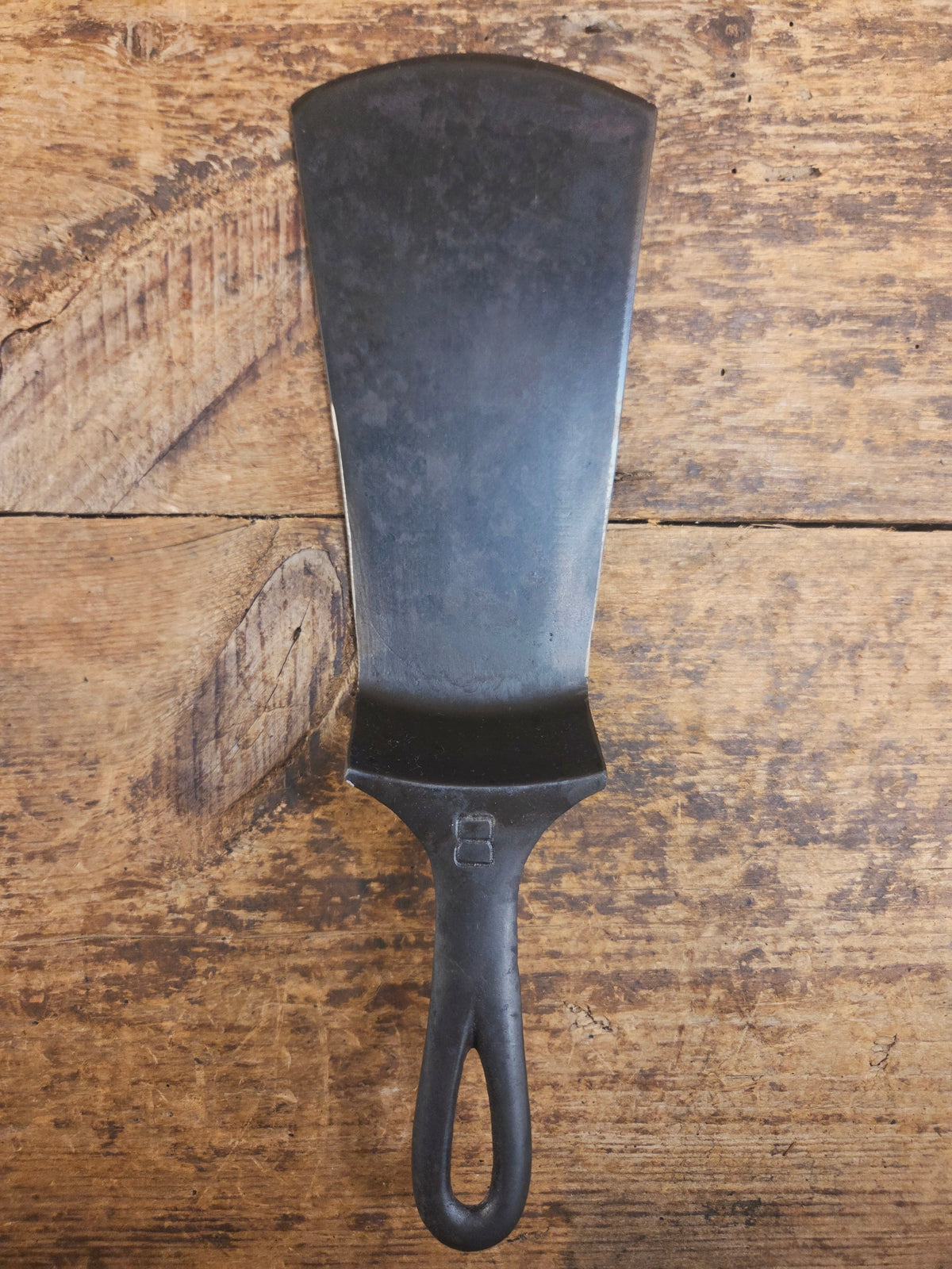 Custom #8 704 Griswold Cast Iron Skillet Spatula. Reclaimed from 1930’s Griswold Block EPU skillet. Awesome gift for