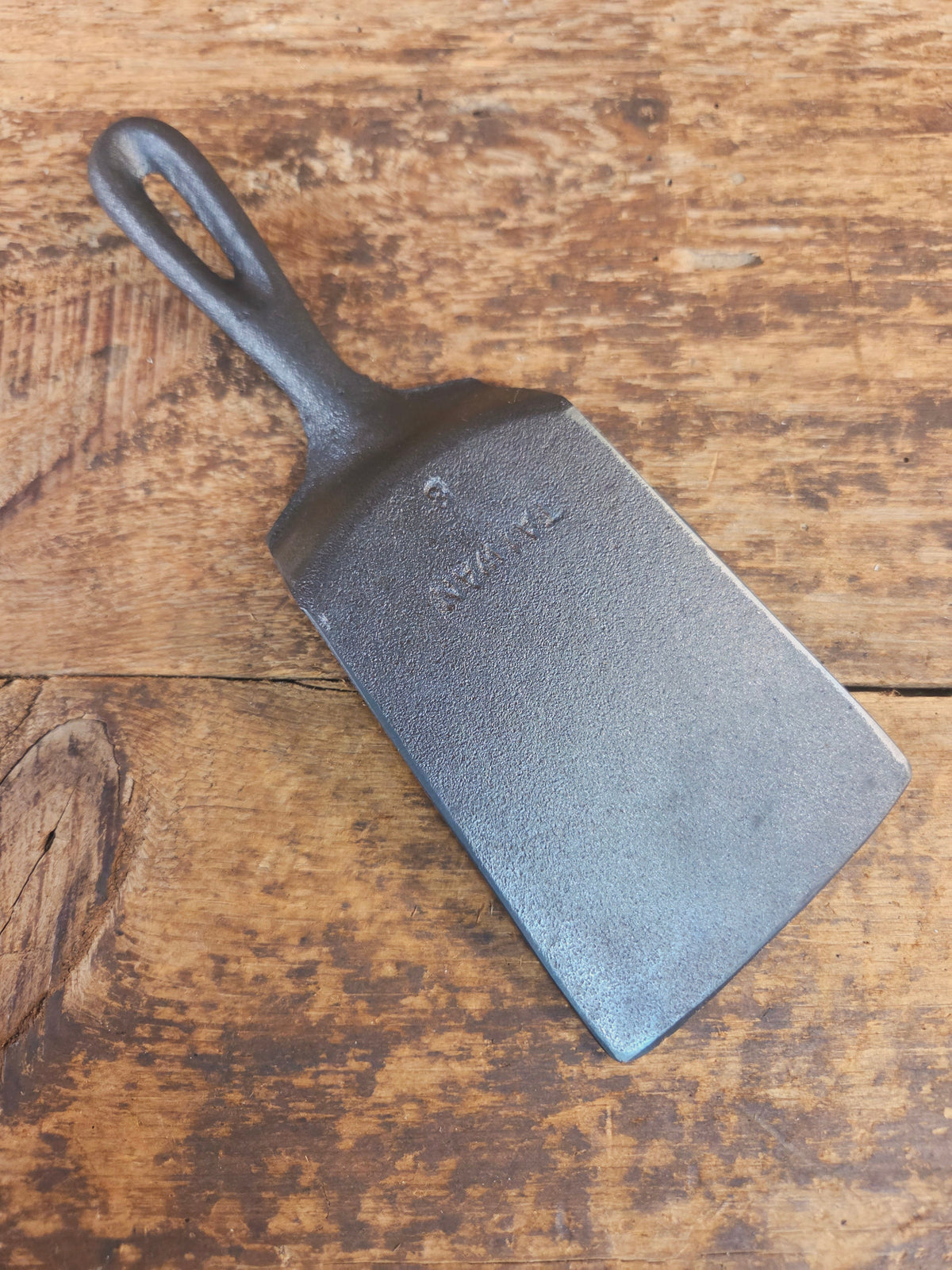 Custom made one of a kind Cast Iron Spatula. Taiwan maker unknown but a wonderful gift for the griller in your life!