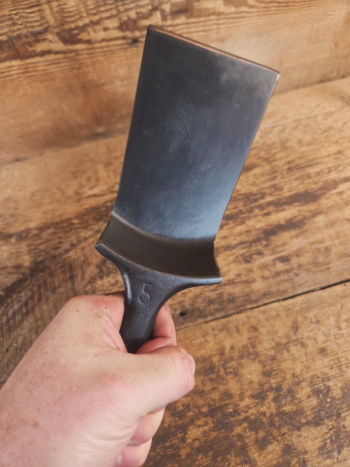 Custom made Wagner Cast Iron Skillet Spatula. Reclaimed #5 unmarked Wagner cast iron skillet. Great gift! SC24 - Spatula