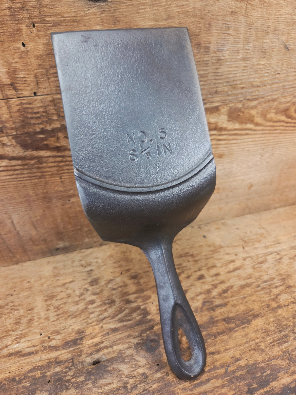 Custom made Birmingham S&R Cast Iron Skillet Spatula. Reclaimed from a Century Series #5 cast iron skillet. Great gift!