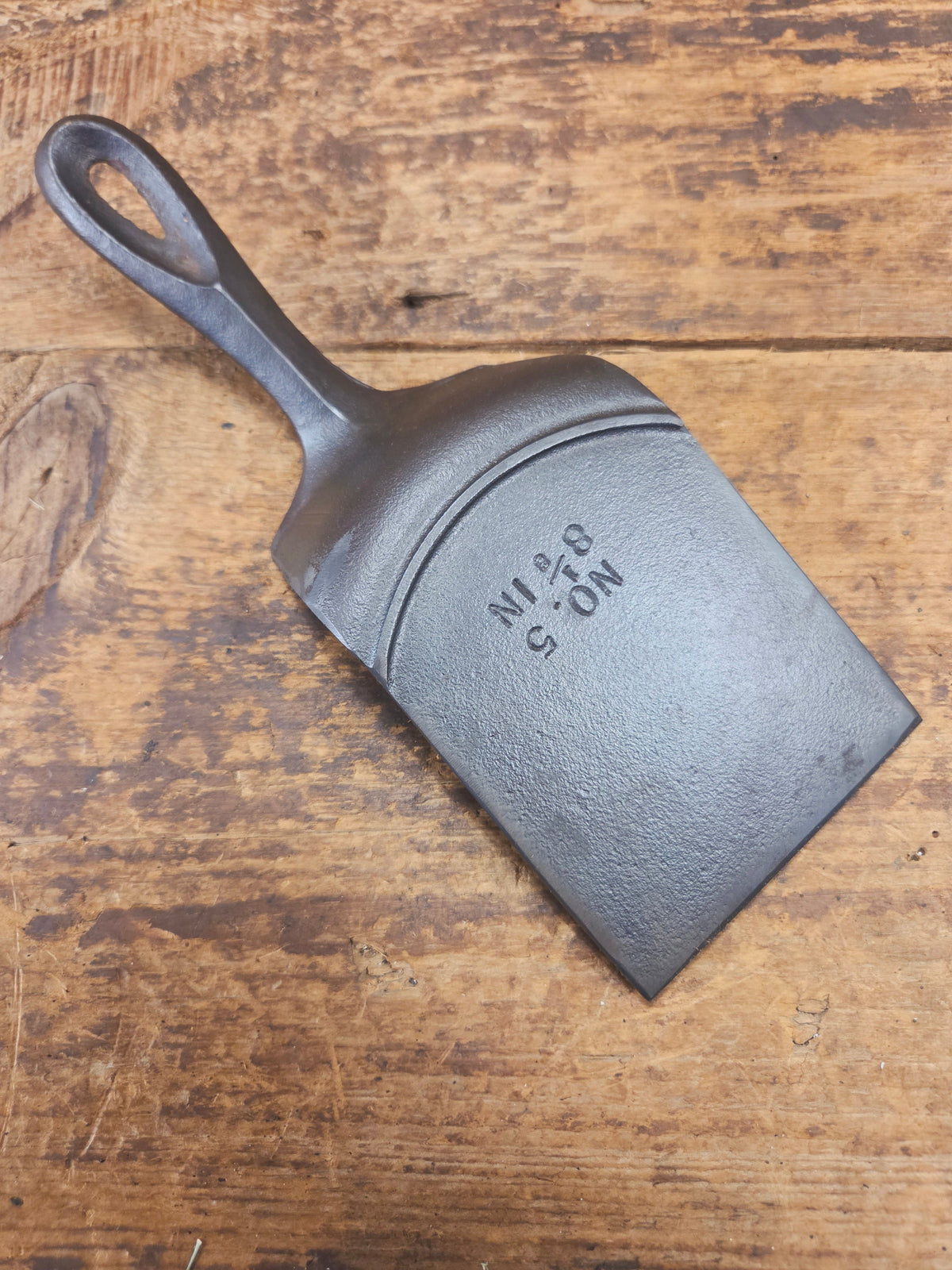 Custom made Birmingham S&R Cast Iron Skillet Spatula. Reclaimed from a Century Series #5 cast iron skillet. Great gift!