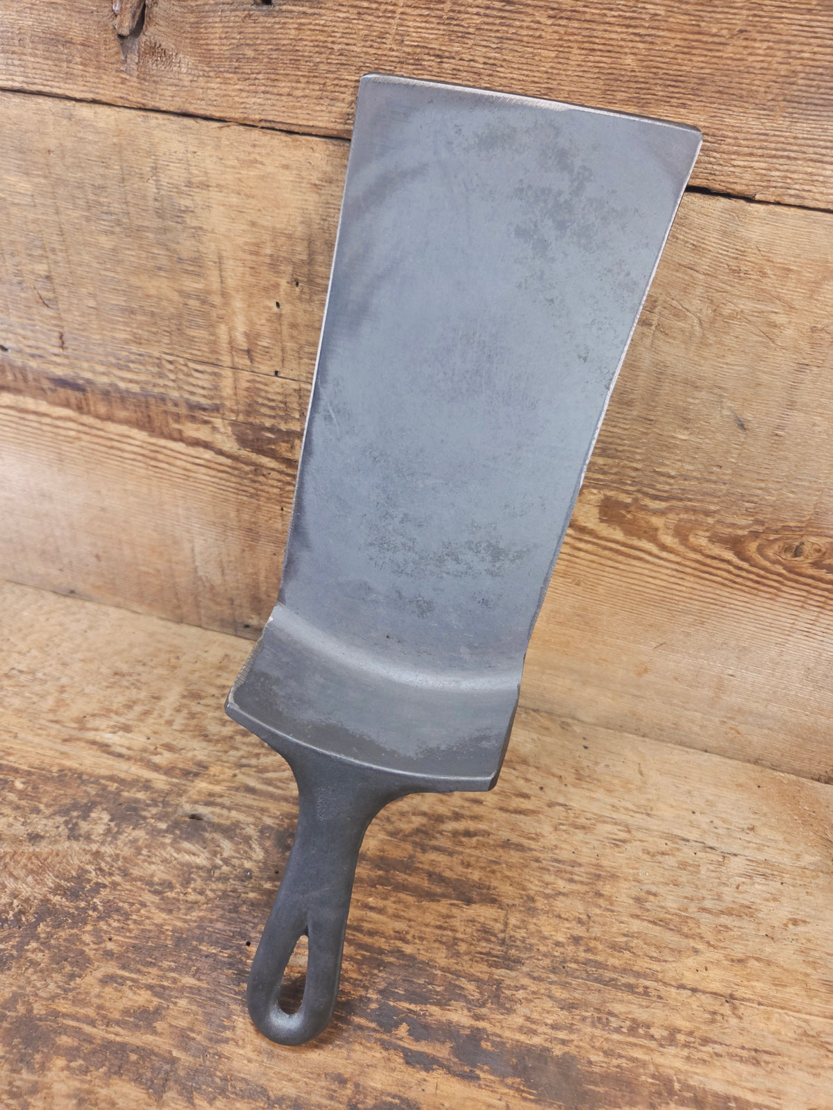 Custom made Birmingham S&R Cast Iron Skillet Spatula. Reclaimed from an early Hand Scribed BSR Red Mountain #9 cast
