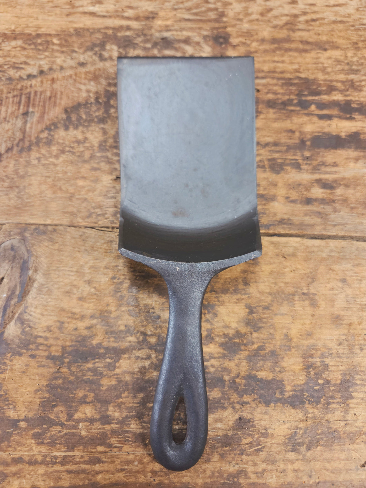 Custom made Birmingham S&R Cast Iron Skillet Spatula. Reclaimed from a #5 BSR Century Series cast iron skillet. Great