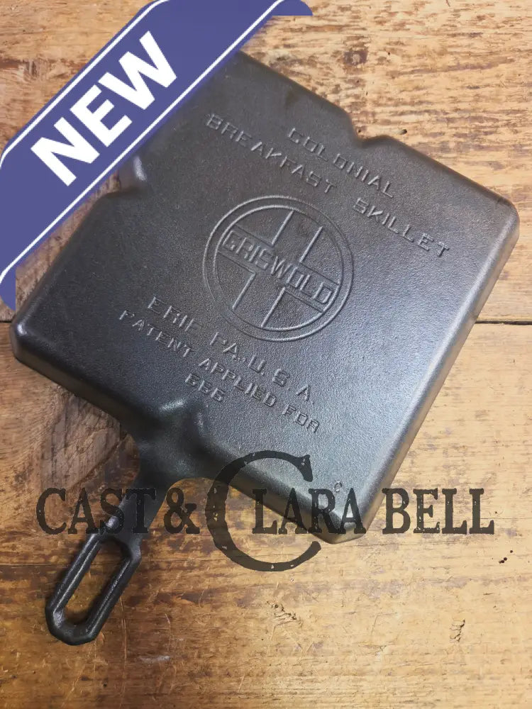 A customer favorite! Unique Griswold Cast Iron Colonial Breakfast Skillet! P/N 666 C. Great for bacon and eggs! Skillet