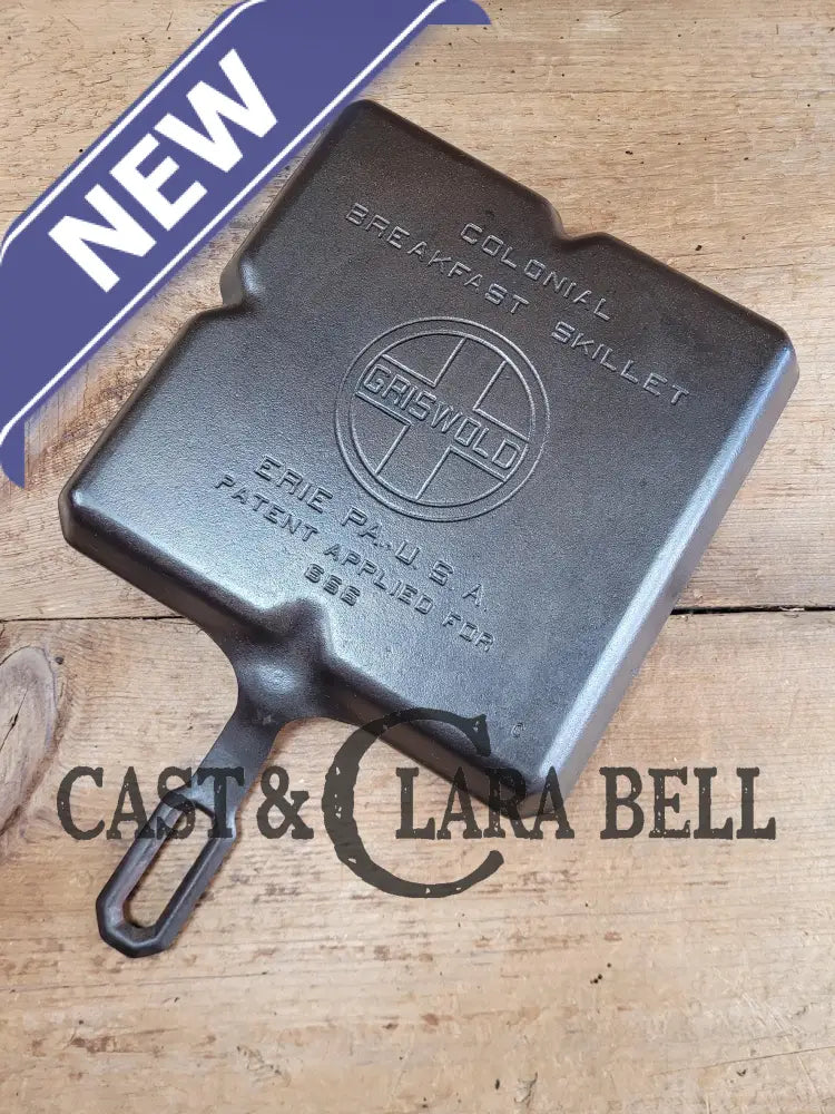 A Customer Favorite! Unique Griswold Cast Iron Colonial Breakfast Skillet! P/N 666 C. Great For