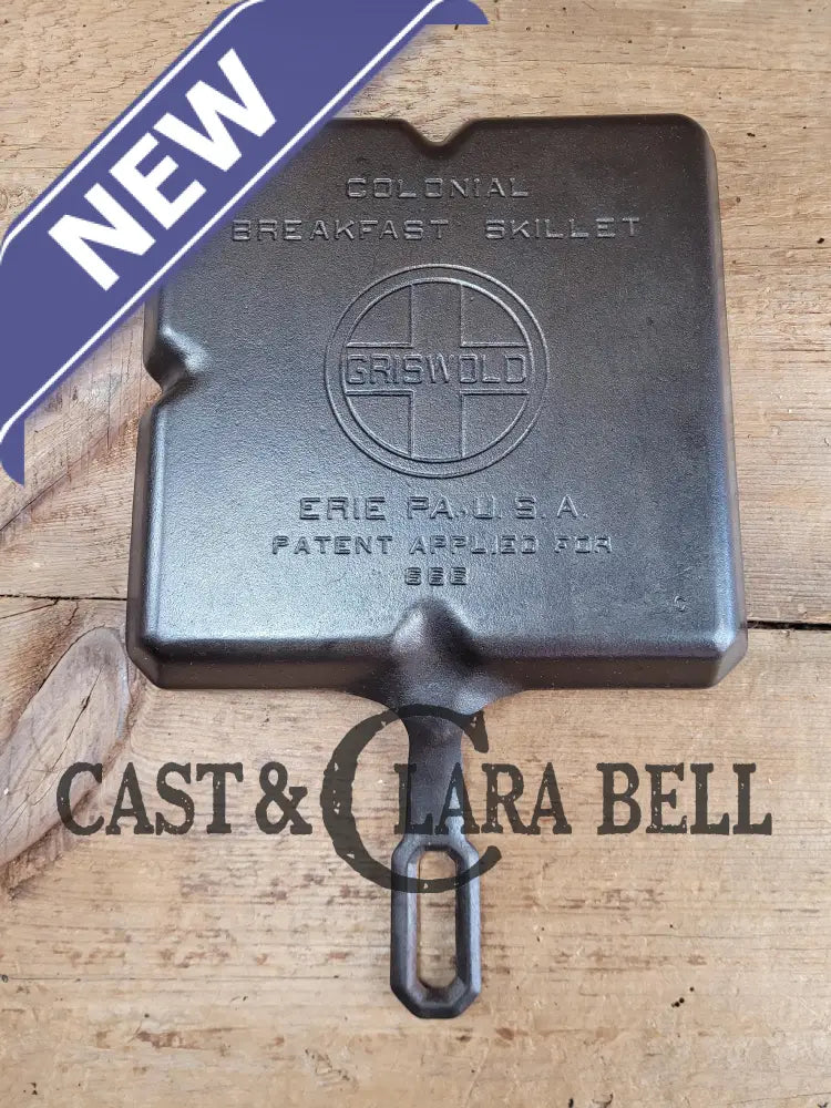 A Customer Favorite! Unique Griswold Cast Iron Colonial Breakfast Skillet! P/N 666 C. Great For