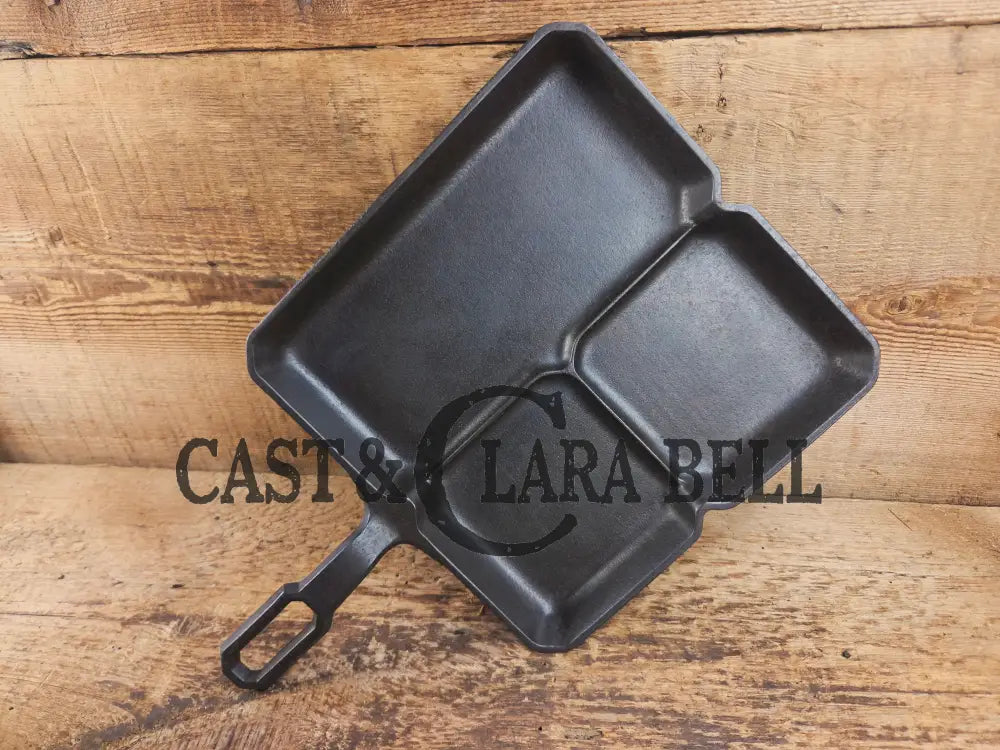 A customer favorite! Unique Griswold Cast Iron Colonial Breakfast Skillet! P/N 666 D. Great for bacon and eggs! Skillet