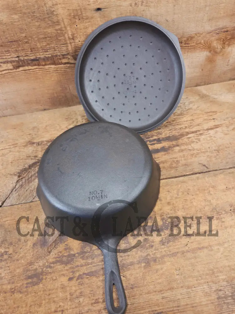 A Southern Classic! Matching BSR #7 Century Series cast iron Chicken Fryer AND Lid! Great for fried chicken or soups!