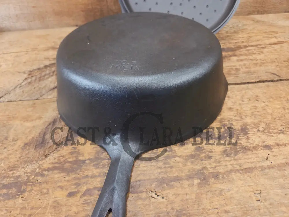A Southern Classic! Matching BSR #7 Century Series cast iron Chicken Fryer AND Lid! Great for fried chicken or soups!