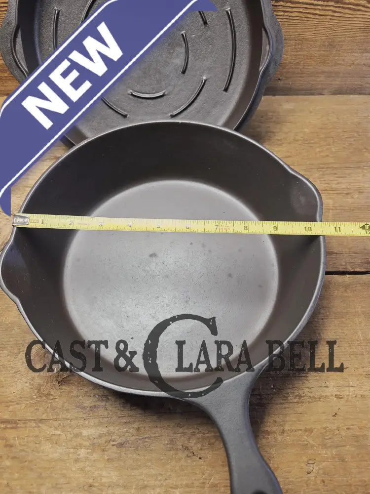 Absolutely gorgeous. 1930’s Griswold’s Iron Mountain #8 Chicken Pan with Matching Lid Deep Skillet 1034/1035. Amazing