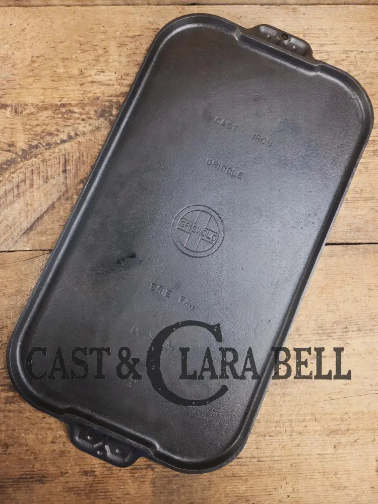 Almost mint! 1930’s Griswold #8 Long cast iron griddle. 908 A. Great pancake griddle! Griddle