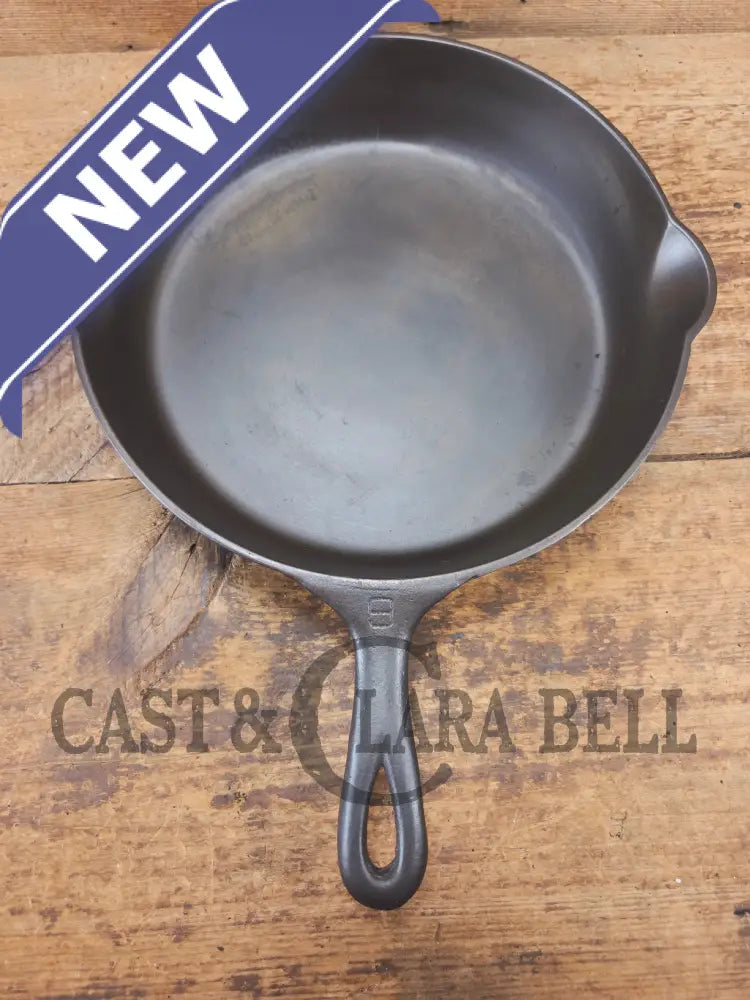 Almost Mint! Early 1910βs Griswold #9 Cast Iron Skillet Large Block Slant Logo βErie,β 710 A - Skillet