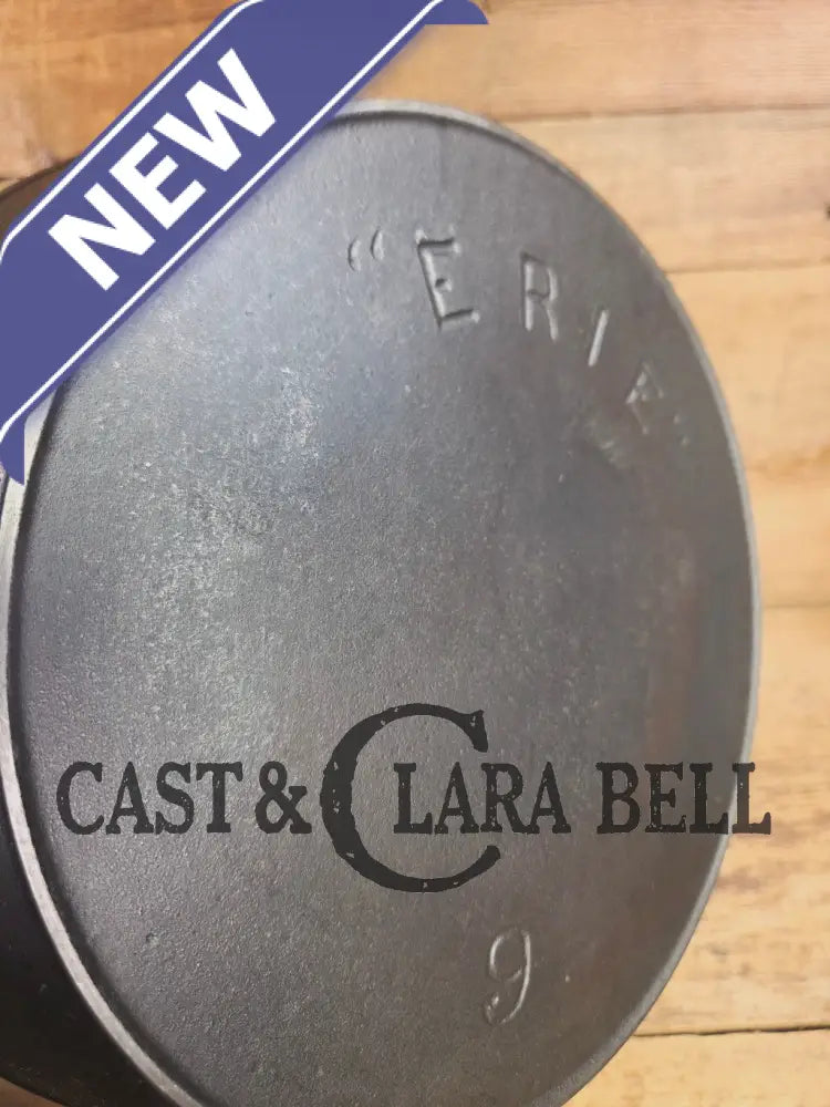 Amazing and Rare! 2nd Series Erie (1895) #9 Deep Cast Iron Skillet. What a cool skillet! Skillet