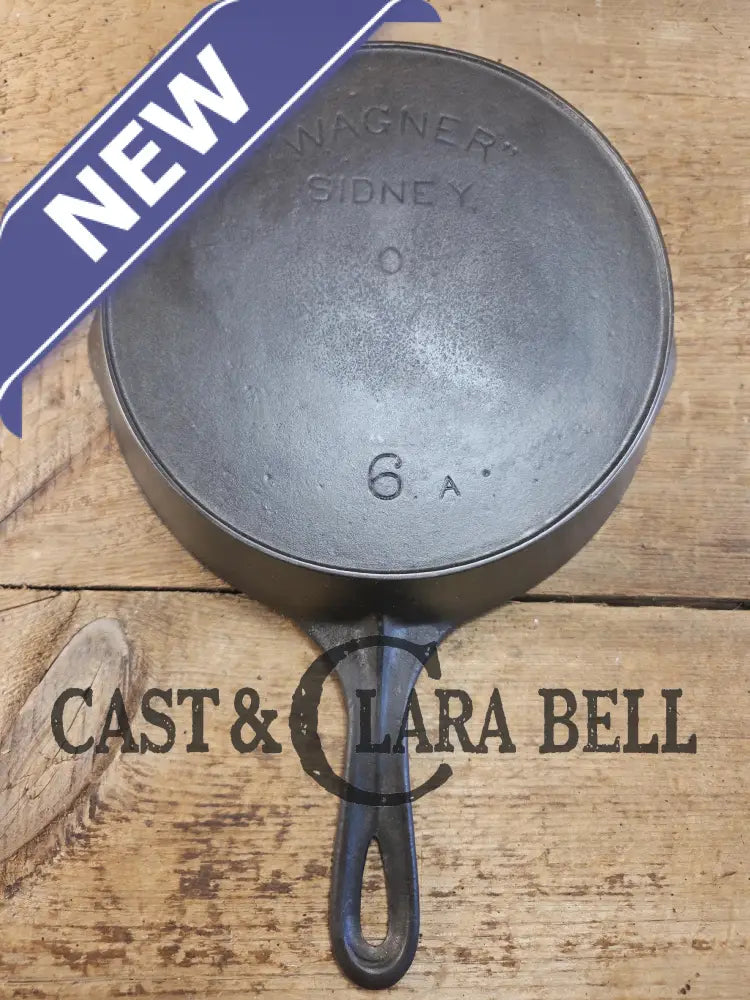 Amazing chef’s saute skillet! 1920’s ’Arc Straight’ Wagner Sidney O #6 Skillet with Heat Ring 6 A. Restored and Ready