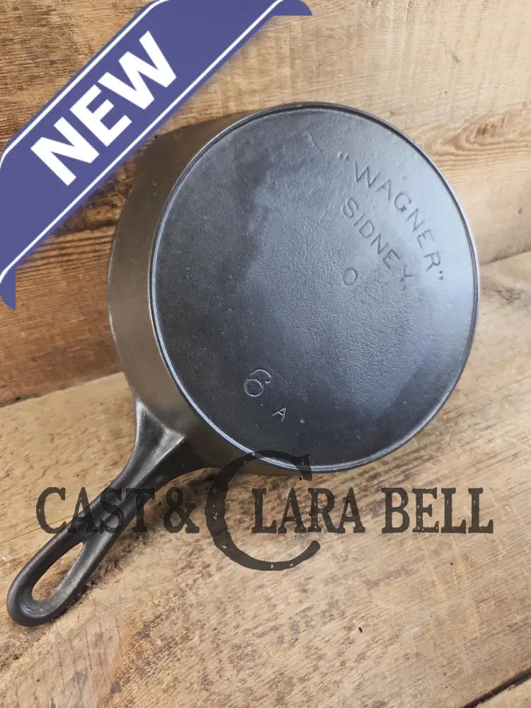 Amazing chef’s saute skillet! 1920’s ’Arc Straight’ Wagner Sidney O #6 Skillet with Heat Ring 6 A. Restored and Ready