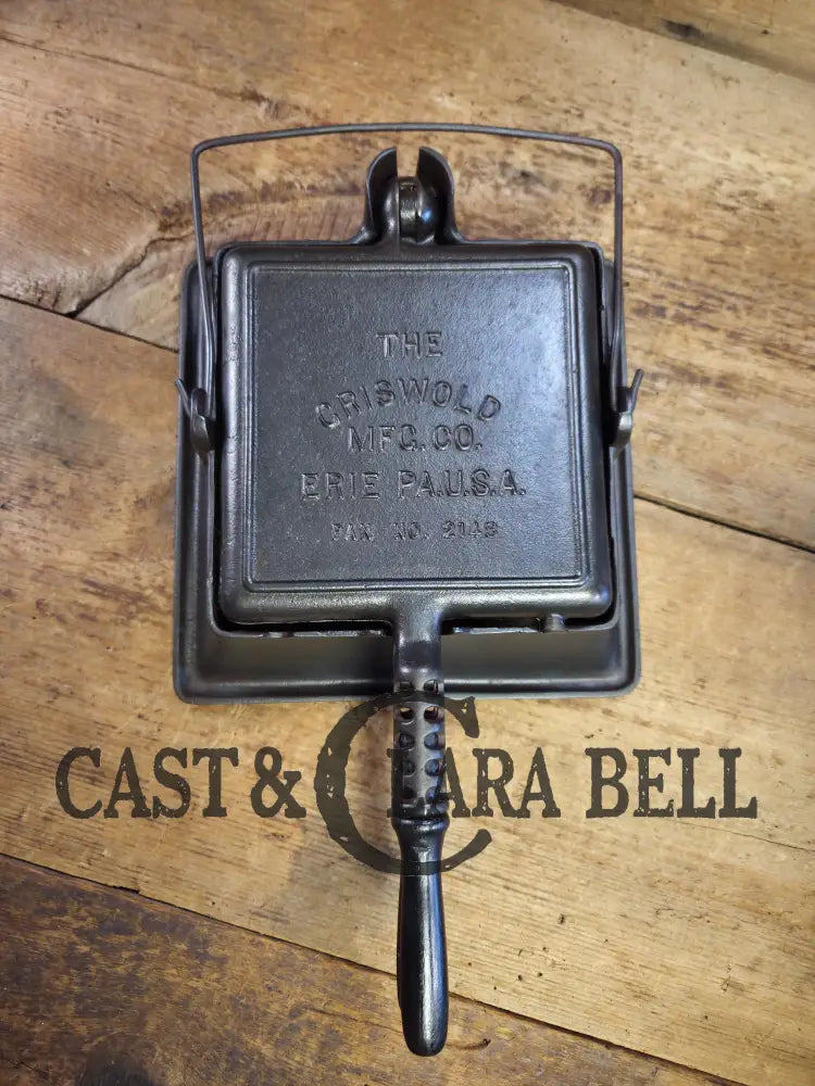 An absolute favorite! 1910’s Era HTF 1920’s Griswold #11 Square Waffle Iron w/ Raised Letter New American Logo. Raised