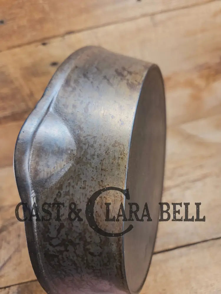 Awesome! 1890βs Griswold ERIE 2nd Series #7 Skillet with Heat Ring and Makerβs Mark Flower and nickel finish! Donβt