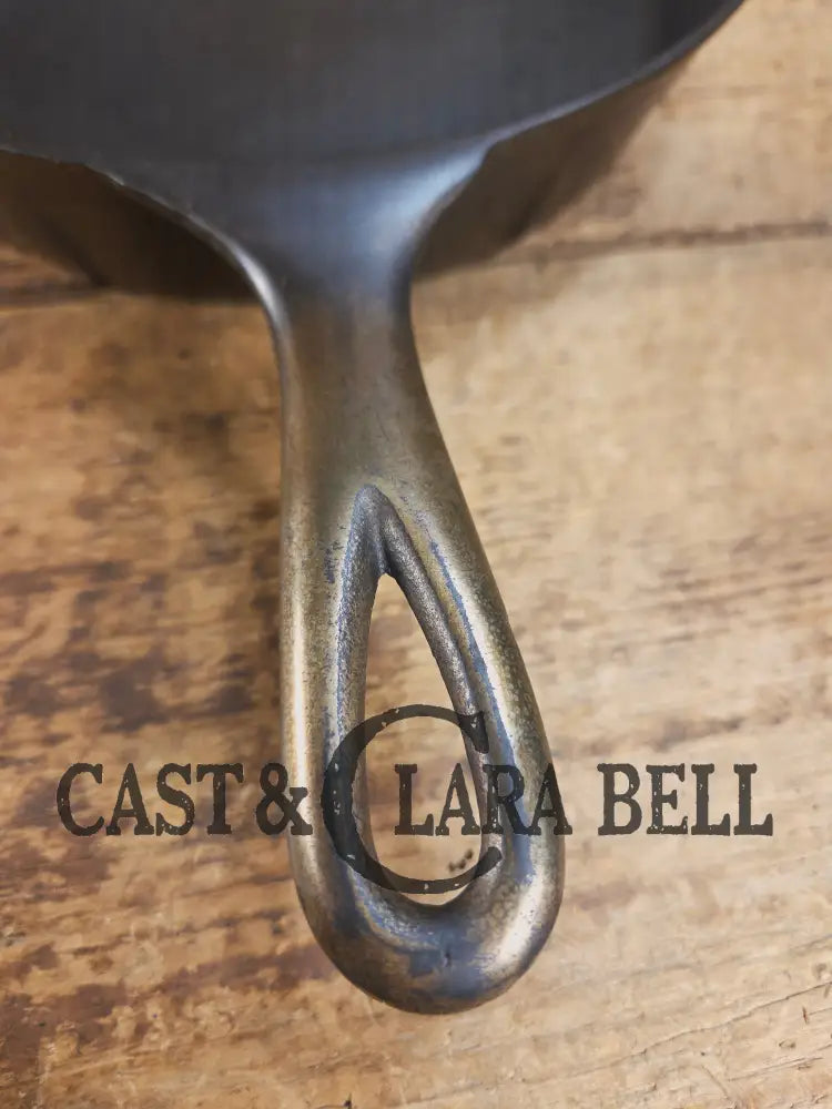 Awesome! 1890βs Griswold ERIE 2nd Series #7 Skillet with Heat Ring and Makerβs Mark Flower and nickel finish! Donβt