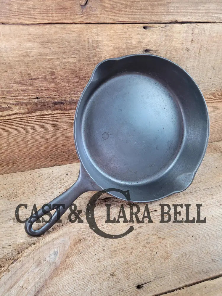Awesome! 1890βS Griswold Erie 2Nd Series #7 Skillet With Heat Ring And Makerβs Mark Shield!