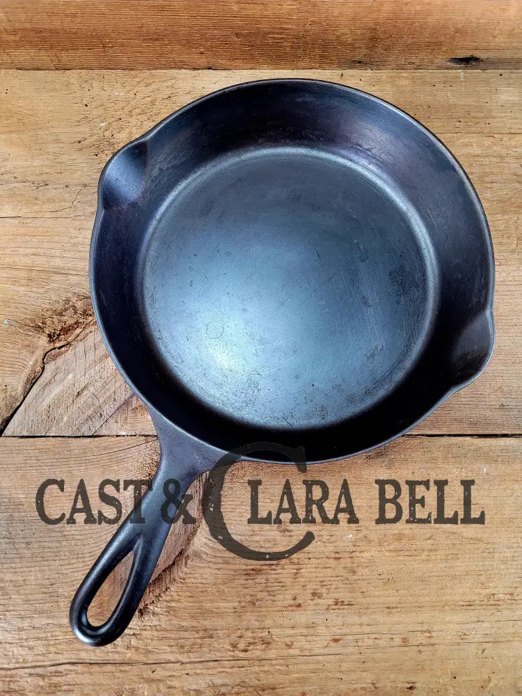 Awesome! 1890βS Griswold Erie 2Nd Series #7 Skillet With Heat Ring And Makerβs Mark Shield!