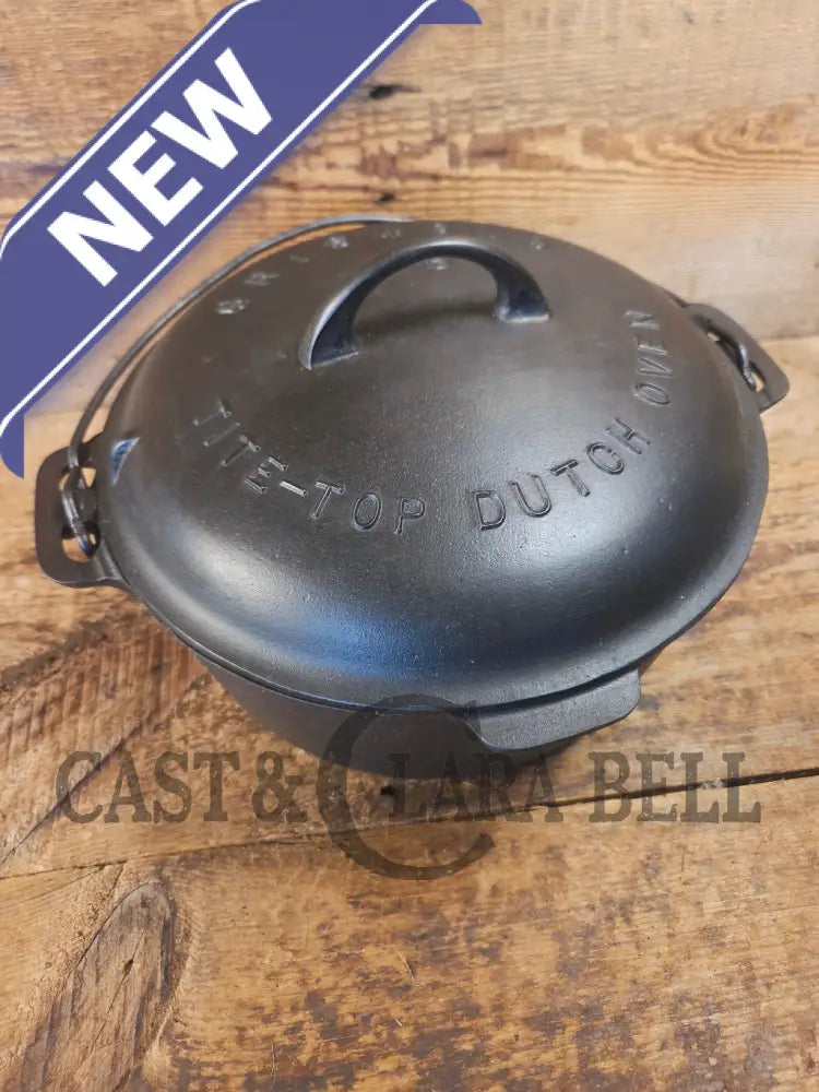 Awesome! 1920’s Griswold #8 Tite-Top Cast Iron Dutch Oven 833 D and high dome matching Griswold Lid 2551 A - Dutch