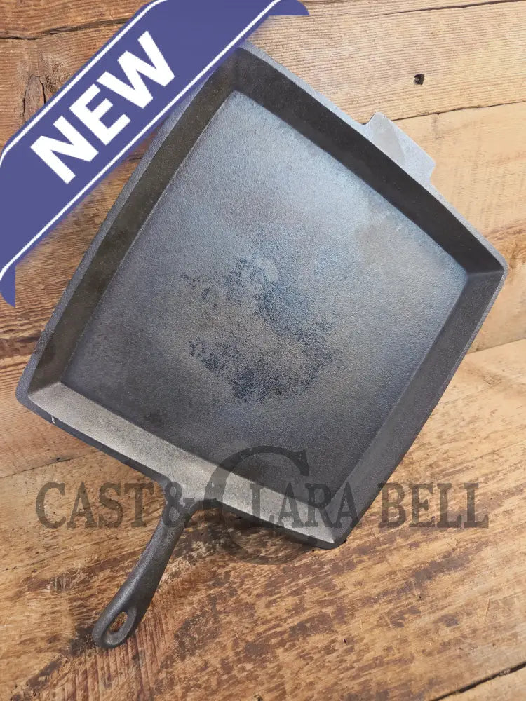 Awesome and huge Birmingham S&R square breakfast skillet. Perfect universal piece for your kitchen! SC24 - Skillet