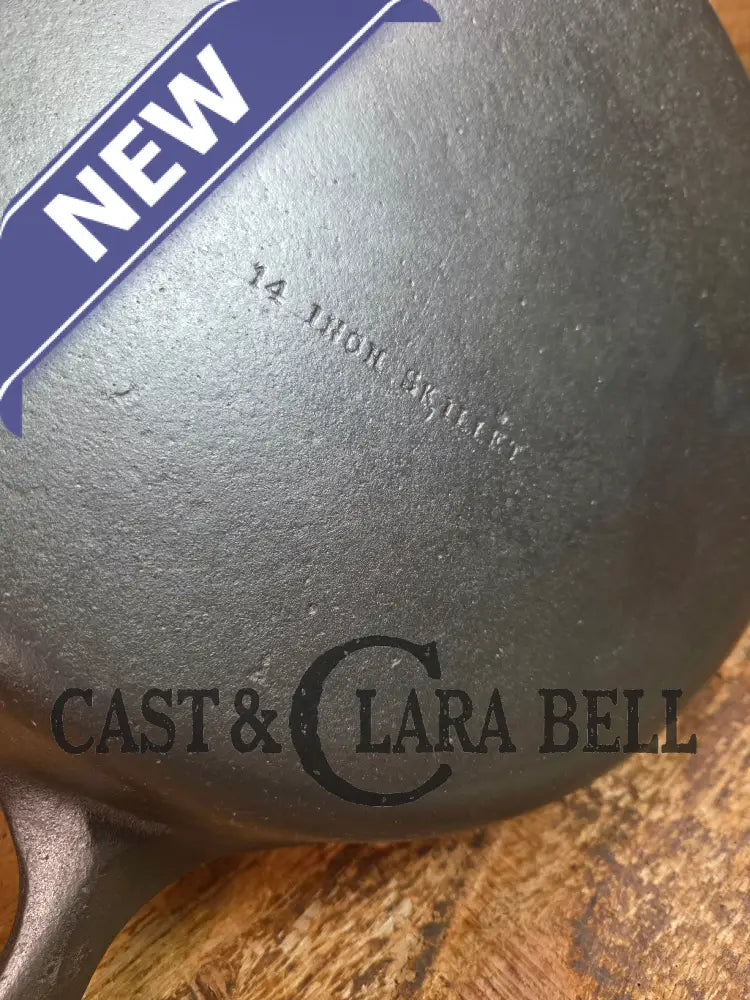 Awesome Big Bacon Skillet! Wagner #12 Cast Iron Skillet with Heat Ring 14 inch skillet - Skillet