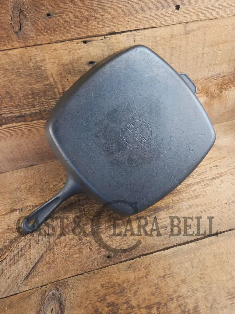 Awesome BIG Griswold (Wagner made) Square Cast Iron Skillet with Small Block Logo and Smooth Bottom β57β - Skillet