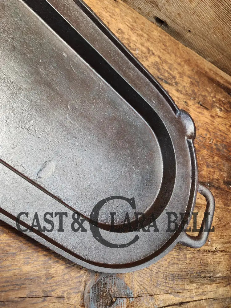 Awesome Center Piece! Late 1800βS Antique Gate-Marked #6 Cast Iron Griddle / Sad Heater Great For