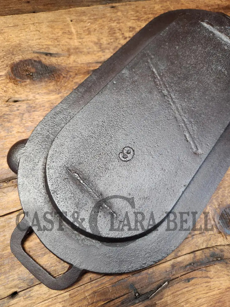 Awesome Center Piece! Late 1800βS Antique Gate-Marked #6 Cast Iron Griddle / Sad Heater Great For