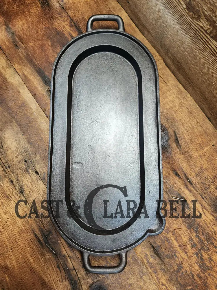 Awesome Center Piece! Late 1800βS Antique Gate-Marked #6 Cast Iron Griddle / Sad Heater Great For