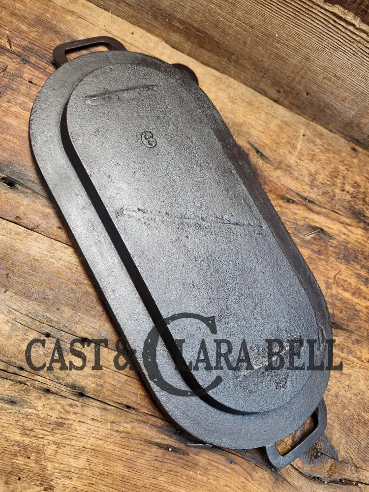 Awesome Center Piece! Late 1800βS Antique Gate-Marked #6 Cast Iron Griddle / Sad Heater Great For