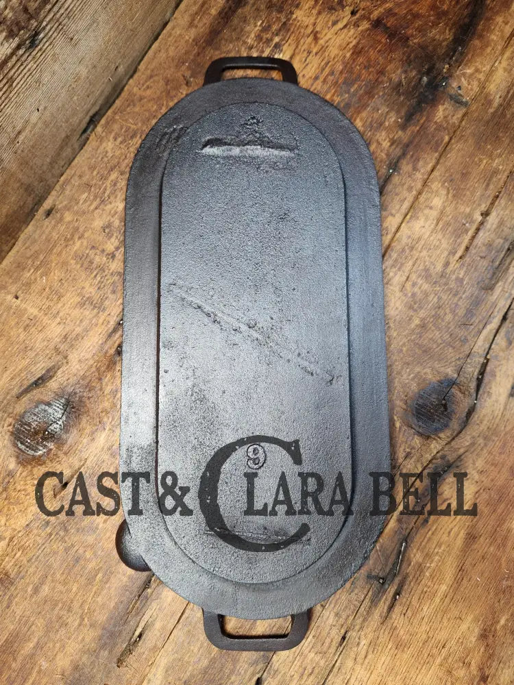 Awesome Center Piece! Late 1800βS Antique Gate-Marked #6 Cast Iron Griddle / Sad Heater Great For