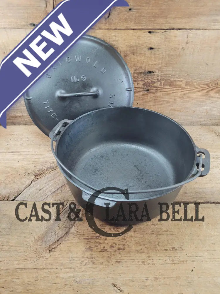 Awesome dutch oven fully marked! 1920’s Griswold No. 9 Tite-Top Cast Iron Dutch Oven 834 B. low dome Lid 2552