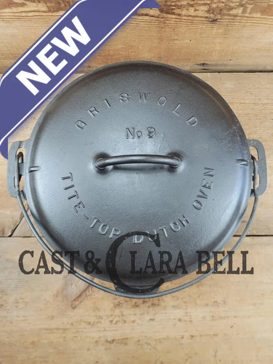 Awesome dutch oven fully marked! 1920βs Griswold No. 9 Tite-Top Cast Iron Dutch Oven 834 B. low dome Lid 2552