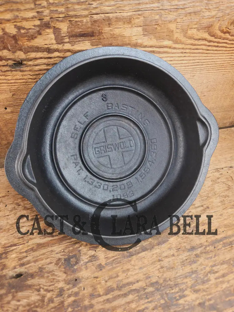 Awesome Griswold No. 3 Cast Iron Skillet Lid with Small Block Logo 1093. Tough to find so cool to own! Skillet