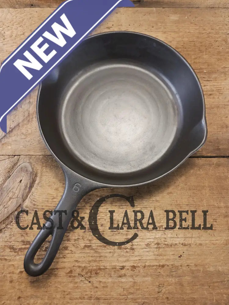 Awesome saute and side skillet! 1930βs Wagner Ware #6 Cast Iron Skillet 1056 Smooth Bottom Skillet