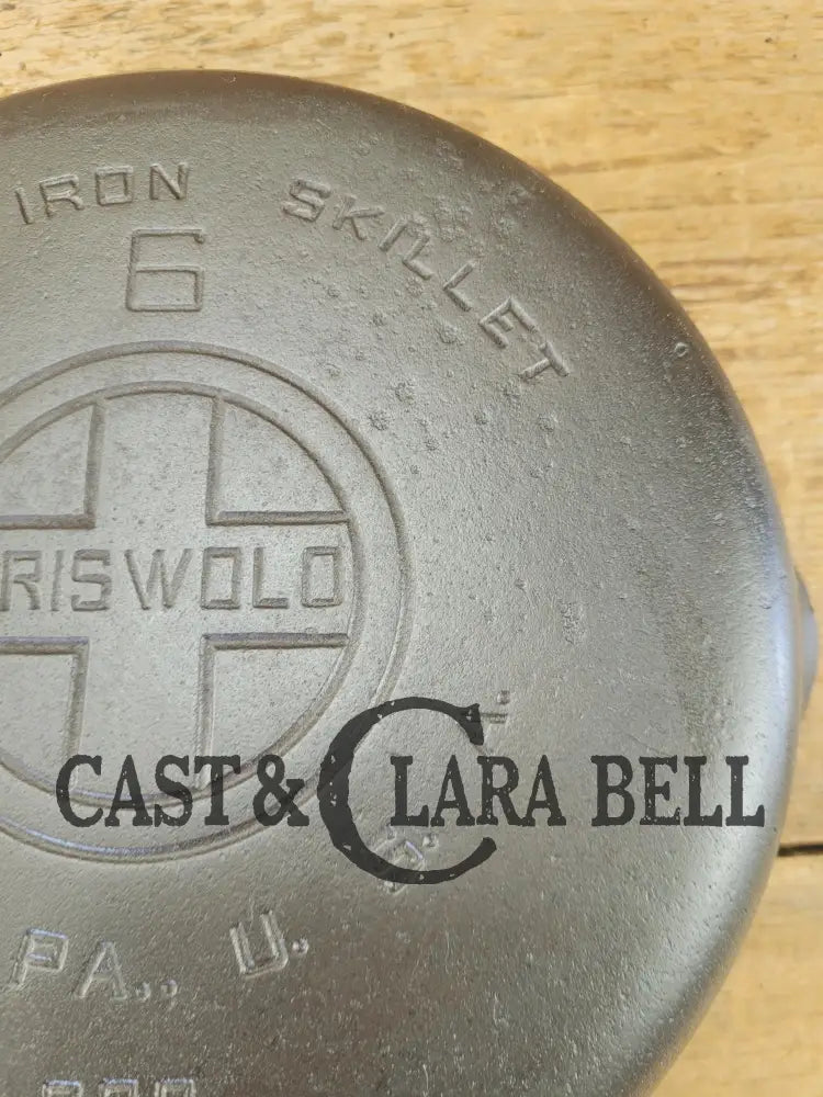 Awesome saute skillet! 1930’s Griswold #6 cast iron Skillet with Large Block Logo and Smooth Bottom 699 A