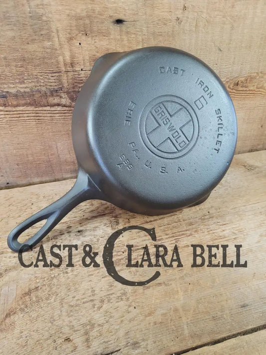 Awesome saute skillet! 1930βs Griswold #6 cast iron Skillet with Large Block Logo and Smooth Bottom 699 A